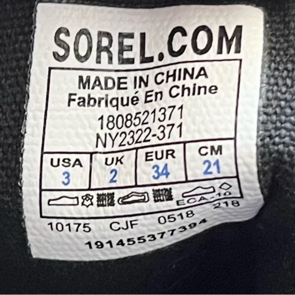 SOREL NWT Lexie Wedge Camo Winter Snow Lace Up Boots Youth Girls Size 3 - Picture 6 of 7